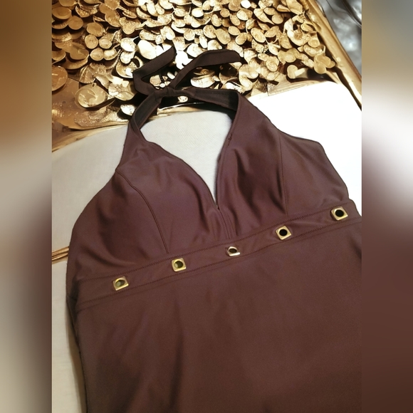 Halter style bathing suit brown size 3x - Picture 4 of 10